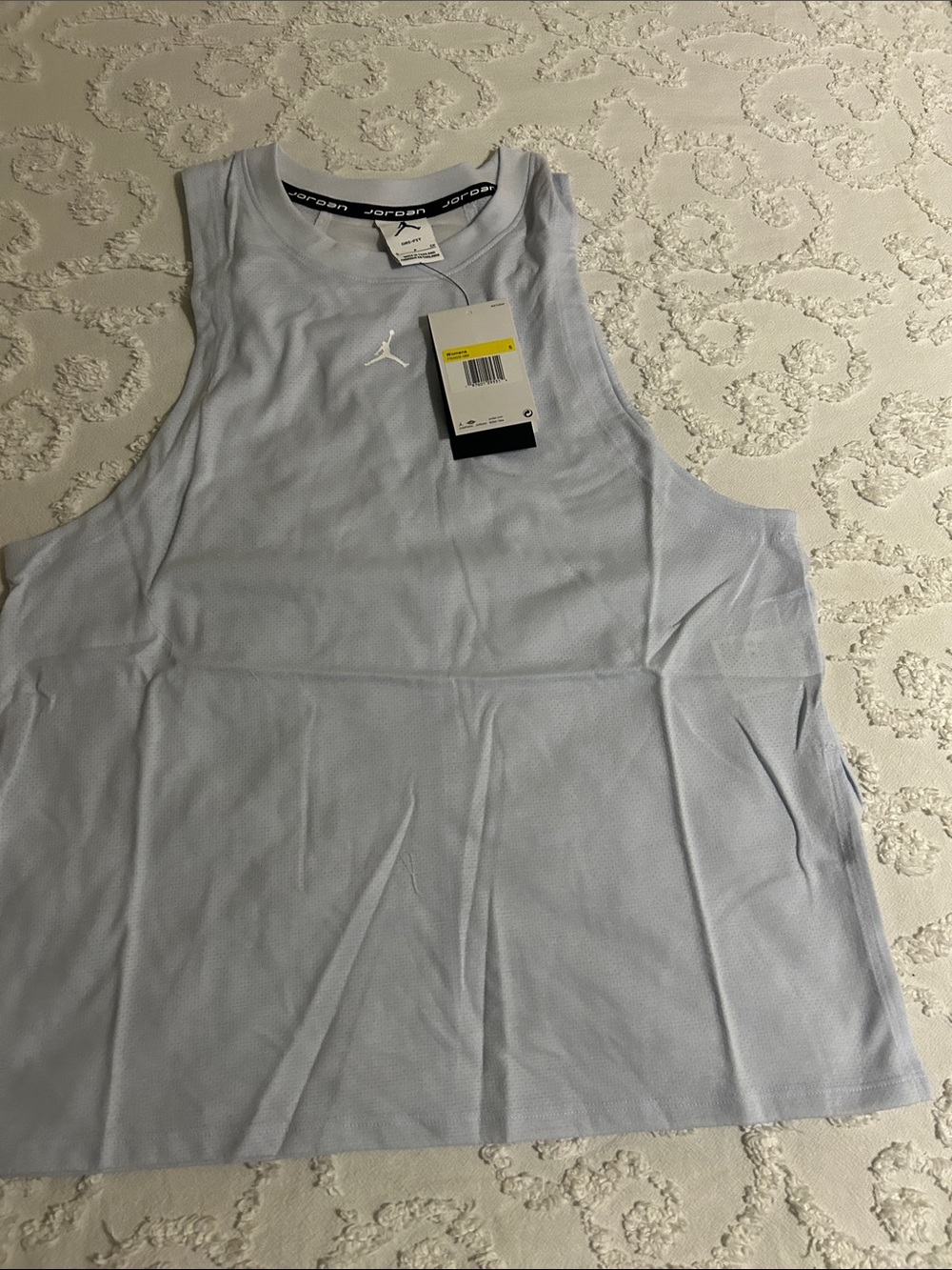 Jordan Women's Pale Blue Mesh Tank Top with Jumpman